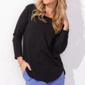 3 for $15 - Cotton-On Black Oversized High Low Long Sleeve Top